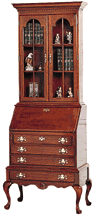 solid cherry furniture writing desk curio top